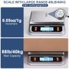 Atogou 88lb Food Scale, Commercial Kitchen Scale Plug-in Usable with