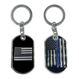 America's Front Line HH-012 Colorado Thin Blue Line Challenge Coin Dog Tag Keychain Police Law Enforc