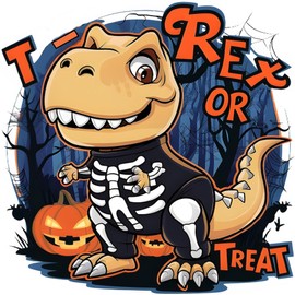CafePress T Rex Or Treat Large Tote Bag 18"x18" Reusable Grocery Shopping Sling Tote Bag