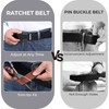 SANSTHS Mens Ratchet Belt, Leather Ratchet Belts for Men Adjustable