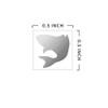 Wedding White Square Meal Choice Stickers for Party Indicator Place