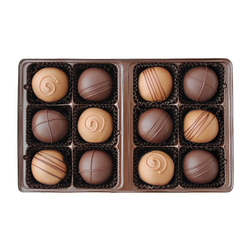 Vermont Nut Free Chocolates Boxed Chocolates (Truffle Assortment) 12-Piece, Nut-Free,