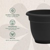 Bloem Ariana 10" Black Round Self-Watering Resin Planter Pot -