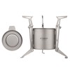 TOMSHOO Titanium Alcohol Stove with Lid Foldable Legs and Pot