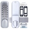 mumisuto Digital Door Lock, Keypad Combination Lock, Chrome Mechanical Code
