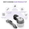 Magnetic Measuring Cups and Spoons Set-Heavy Duty 304 Stainless Steel，Double