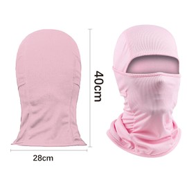 Motorcycle Balaclava, Face Cover, Breathable Sun Protection, Balaclava, Full Face Mask, Elastic, for Motorcycle, Cycling, Outdoor Sports, Summer Mask for Men and Women, Pink, pink, L