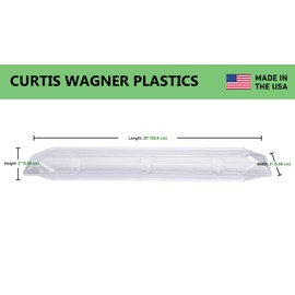 Curtis Wagner Plastics CW-220 Clear Small Single Rose Flower Boxes (5 Pack - 20" x 2" x 2" Size) Plastic Floral Containers for Corsage, Boutonniere, Roses, Small & Large Flowers or Gift Craft Box