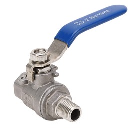 NPT Ball Valve Female Male 1/4in Thread Stainless Steel Ball Valve for Water Oil Gas, Good Sealing