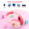 LOBKIN Kids Wireless Over-Ear Headphones with Foldable Design MIC for