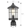 Emliviar 13 Inch Outdoor Post Light Waterproof Modern Lamp Post