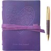 Sovereign-Gear Leather Journal for Women, Handmade Purple Heart Bound Journal