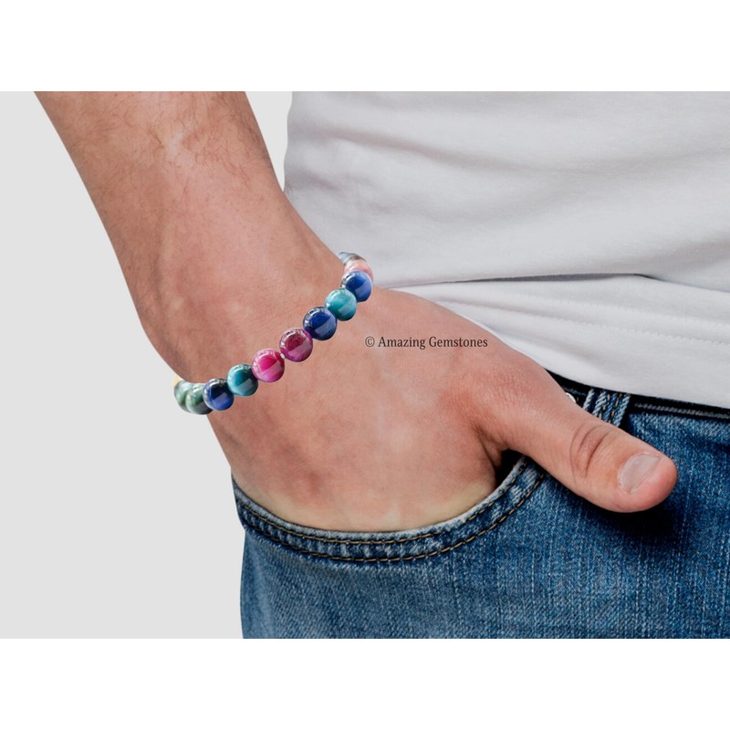 Amazing Gemstone Multi Cat's Eye Bracelet for Women Men's Gifts