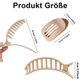 Haarklammer Flach, Haarspangen Damen, 6 Stück Flache Haarklammern mit Starkem Halt für Dünnes und Dickes Haar, Haarspange Flach für Yoga, Entspannung und Styling