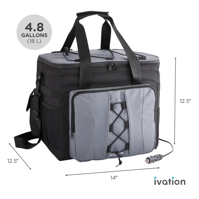 Ivation Portable Electric Cooler Bag | 18L Soft Sided Thermoelectric