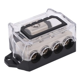 aqxreight Bloque de Distribución de Energía, Calibre 0 a Calibre 4 Bloque de Distribución de Energía Divisor de Cable de Tierra Distribuidor de Audio para Automóviles Barcos