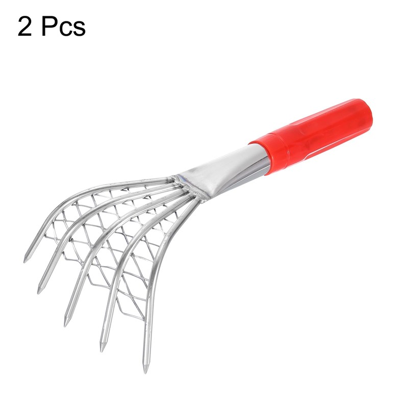 HARFINGTON 2pcs Clam Rake 9.84" Small Shells Clam Digger Soil