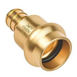 wdaisy 12 Pack 1/2" ProPress x 1/2" PEX Crimp Coupling Brass Fittings – Lead-Free Copper Pipe Adapter for Plumbing, pro press fittings, Press & Crimp Pipe Fittings