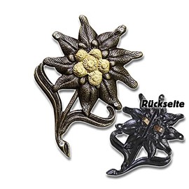 Edelweiss Metal Badge Mountain Hunter Edelweiss Gerg Hat German Army #20373