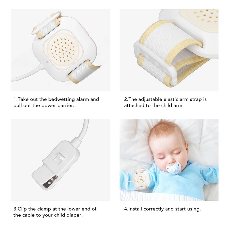 Bedwetting Alarm Sensitive Portable Flashing Vibration Voice Electric Potty Training