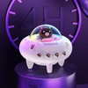 Wireless Bluetooth Speaker Cute Spaceship Shape Speaker Colorful Light Desktop
