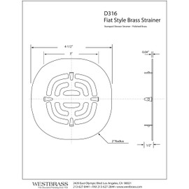 Westbrass Brass Snap-In Shower Strainer Grid, Satin Nickel, D316-07