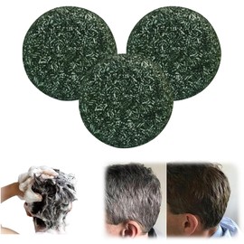 Barra de champú oscura, 3 piezas para revertir las canas, oscurecimiento del cabello, para hombres y mujeres                                          
