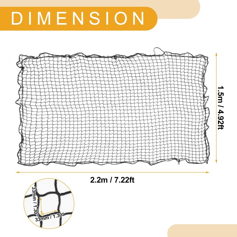 Partuto 1 Pc 1.5x2.2m Universal Trailer Cargo Net - Pickup