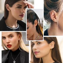 Floral Flower Stud Earrings For Women Hypoallergenic Rose Gold Jewelry Pink Earrings