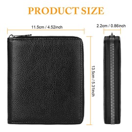 flintronic Women's Credit Card Holder, RFID Protection Leather Credit Card Holder, 14/20/42 Compartments, Card Holder, Wallet, Small Wallet with Zip, Business Card Holder for Men and Women, 42