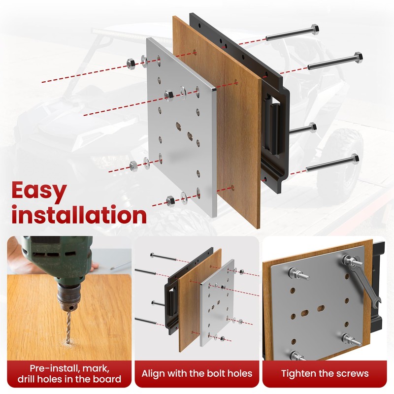 4 Pcs E Track Plate | E-Track Backing Plate Installation
