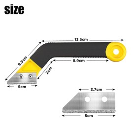 14 pcs Pro Grout Removal Repair Tool Set, Long-handled Scraper, Tapered Scraper and Rake for Tile Floor Cleaning and Repair