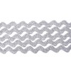 Großhandel für Schneiderbedarf 5 m Lurex Zag Braid Silver 8
