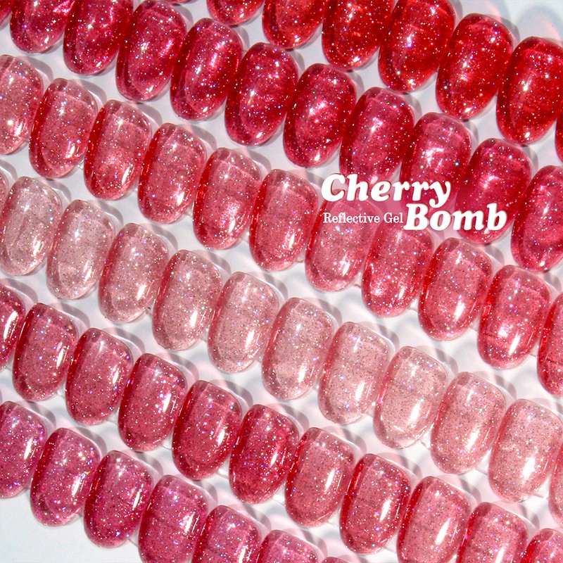 From the Nail Cherry Balm Syrup Reflective Glitter Gel 6-piece