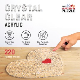 THE HEARTBREAK PUZZLE™ Crystal Clear Acrylic (220 Pieces) | Impossible Puzzle for Adults Having Laser Cut Puzzle Pieces - Perfect DIY Gift for Your Family & Friends Gifts for him Gifts for Her
