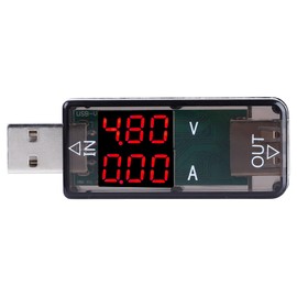 KooingTech USB Tester, Multimeter USB Power Meter, Color LCD USB Voltage Meter Suitable for Most Applications and Compatible with QC2.0/QC3.0 Fast Power Supply Test