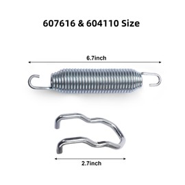showingo Deck Idler Tension Spring 607616 & 604110 Deck Idler Spring Tensioner Anchor Replacement for Hustler Raptor SD SDX/FasTrak SD SDX/Dash Super S Replaces 122388, 604291 (1PC)