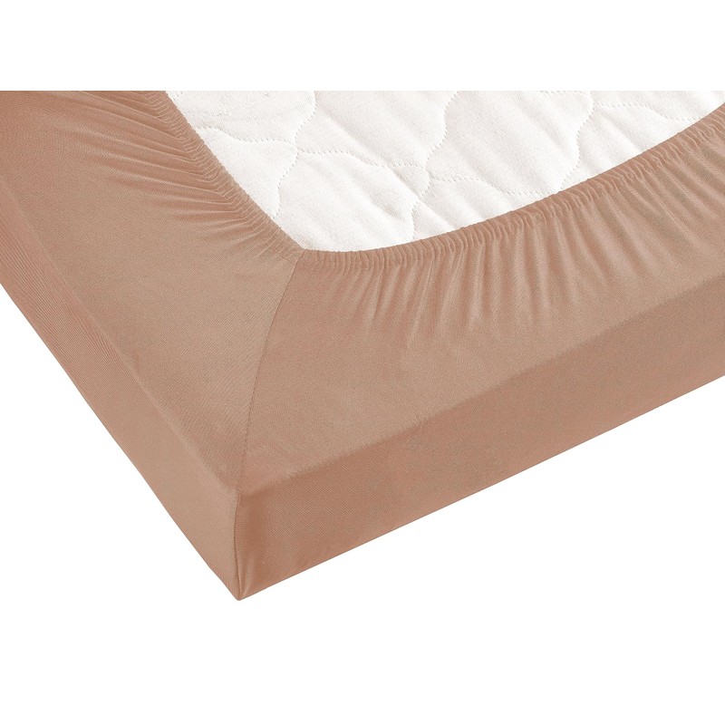 Visaggio Microfibre Fitted Sheet 90-100 x 200 cm Nougat Microfibre