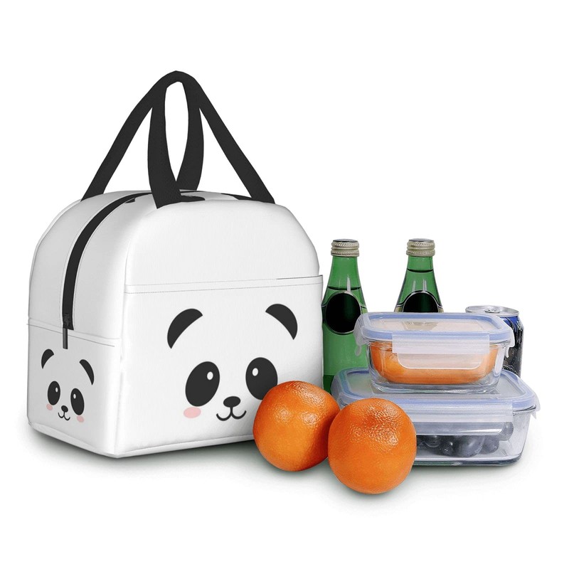 Hulnulnu Panda Kawaii Lunch Bag, Waterproof, Reusable, Durable, Stylish, Aluminum