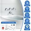 Tub Shower Trim Kit, Chrome Shower Knob 3 Piece and