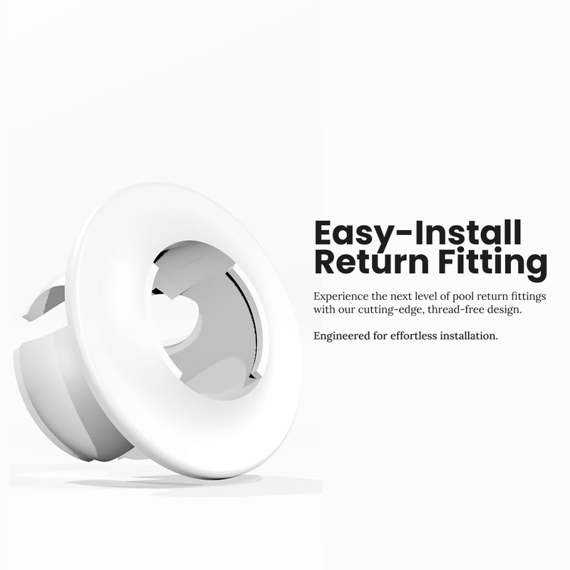 Streamline Easy-Press Pool Return Fitting – Tool-Free, No Glue or