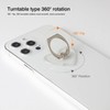 [2 Pack] Transparent Finger Ring Cell Phone Ring Holder Stand,360