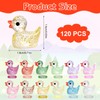 GSrenyu 120 Pcs Mini Resin Ducks Glitter Mini Ducks Tiny