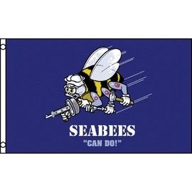 Seabees Navy Flag 3' X 5' United States Naval Construction Forces Banner