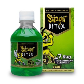 Stinger Detox 5X 7-Day Extra Strength Permanent Drink – Lime Flavor – 8 FL OZ