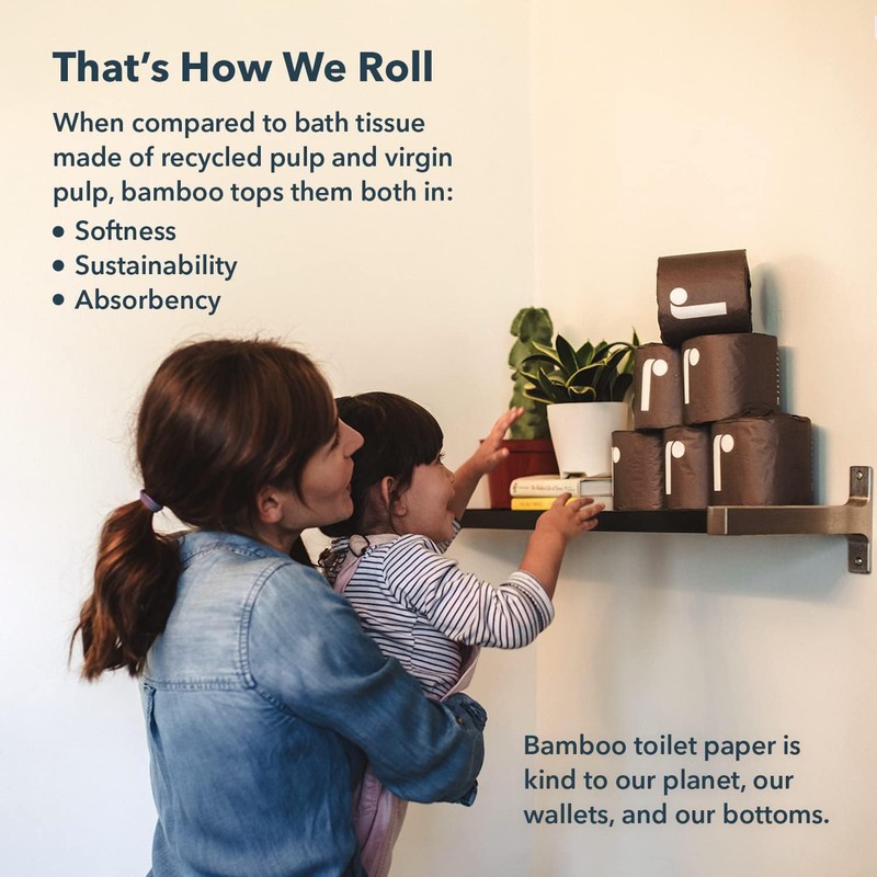 Reel Premium Bamboo Toilet Paper - 24 Rolls of Toilet