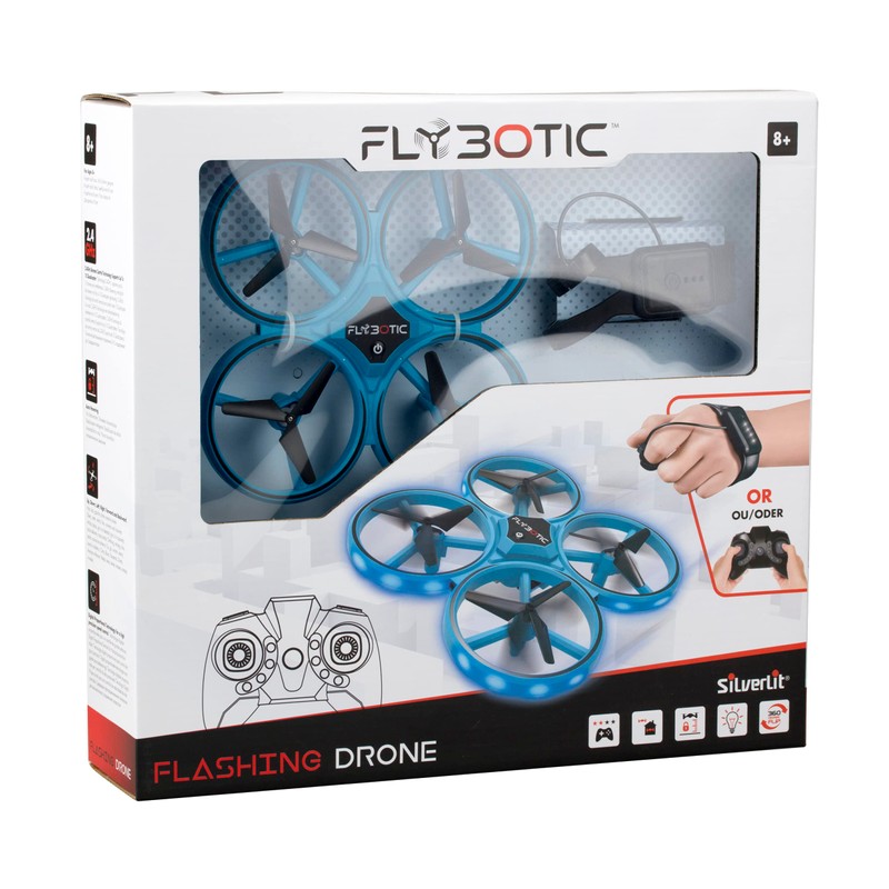 FLYBOTIC RC 21251 Flashing Drone by Silverlit, Toy Drone, Remote