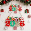 Christmas Character Woody Snowflake Elk Wood Tree Decoration (New Year Decor) Free Size/Design 2 6ea