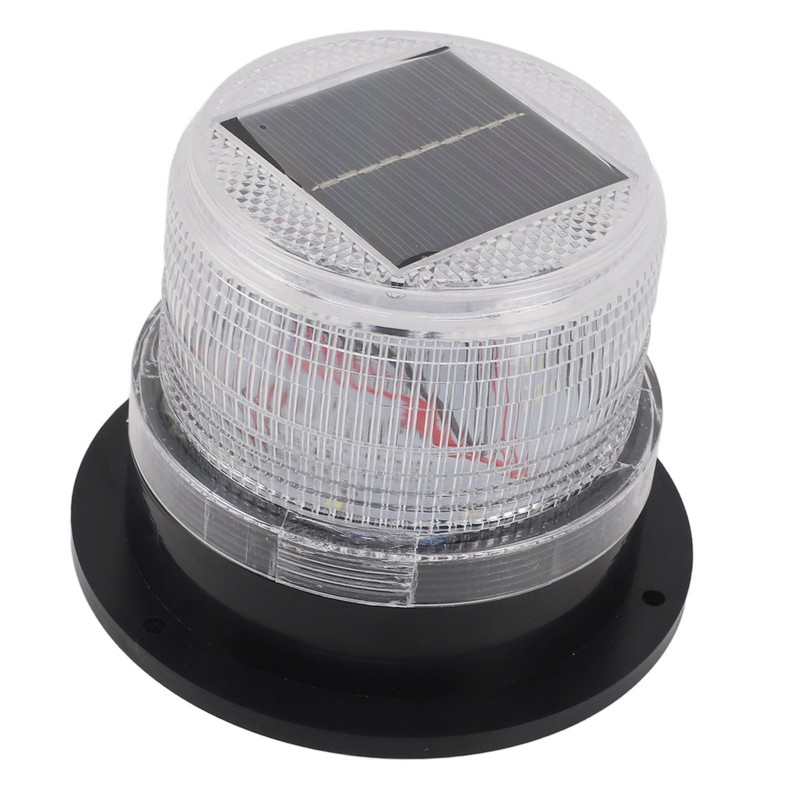 Solar Strobe Warning Safety Flashing Light Waterproof LED Emergency Warning