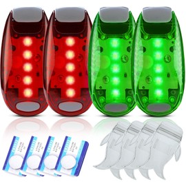 4Pack Kayak Lights with IPX8 Fish-shaped Waterproof Bag, Battery Operated Navigation Lights for Night Kayaking, Clip on for Paddle board, Pontoon Boat, Dinghy, Canoe, Jetski, Kayak Accessories-Amzonly